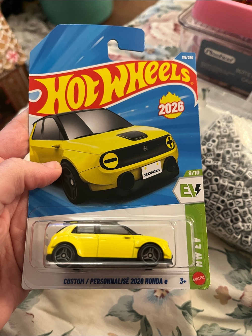 Hot Wheels 2026 Custom 2020 Honda EV Toy Car - Yellow